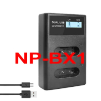 NP-BX1 npbx1 np bx1 LED dual camera battery charger For SONY FDR-X3000 RX100 RX100 M7 M6 AS300 HX400 HX60 WX350 AS300V