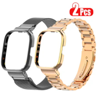 Magnetic Band +Case For Redmi Watch 3 Active Straps Protector For Redmi Watch 2 Lite Metal Bracelets Mi Watch lite Wrist band