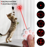 Laser Transform Pattern Pet Led Cute Laser Cat Rechargeable Toy Interactive Bright Animation Pointer Light Pen Training Toys