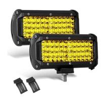 4 7 Inch Offroad yellow LED Bar 12V 24V Yellow LED Light Bar for Truck Boat 4x4 Jeep 4wd Atv 3000K LED Work Light Car Fog Light