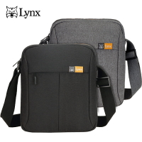 【Lynx】極簡多隔層機能防潑水尼龍直式斜背包/側背包/布包LY39-1102