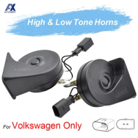 410/510Hz Twin Tone Snail Horn For VW CC Golf Jetta Polo Caddy Passat Touran Tiguan Touareg Sharan 110-125db Loudness Car Horn