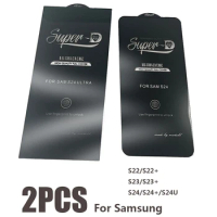 2pcs 9H 2.5D Full Glue Cover Tempered Glass For Samsung Galaxy S24 S23 S22 S24+ S23+ S24U Oleophobic Coating Screen Protector