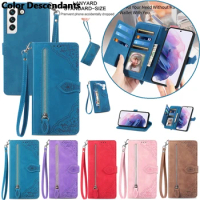 Zipper Card Bag Phone Leather Case For Oppo Realme 10T 10 9 8 7 6 5 Pro Plus 9i 8s 5G 8i 6i 5i 5s C3 C2s Wallet flip Cover