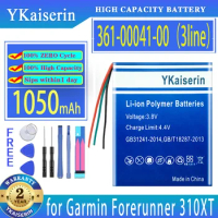 YKaiserin Battery 361-00041-00 (3line) 1050mAh for Garmin Forerunner 310XT GPS Running sports heart rate watch repair