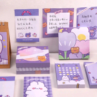 STICKY NOTE INS AESTHETIC MEMO PAD PUPLE CARTOON CUTE KAWAII RT68