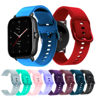 For Xiaomi Huami Amazfit GTS 2 2e Smartwatch Band Soft Silicone Strap Wrist Bracelet For Amazfit GTR 2 2e/Bip S/U Pro/GTS2 Mini