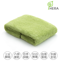 HERA 3M專利瞬吸快乾抗菌超柔纖-大浴巾- 香草綠
