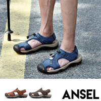 預購 ANSEL 真皮頭層牛皮機能防滑護趾涼鞋(2款任選)