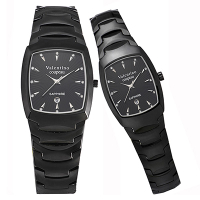 Valentino Coupeau 范倫鐵諾 古柏 精密陶瓷酒桶腕錶 黑陶 對錶
