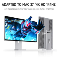 iplaoe 27 inch 4K144hz Display PS5 HDMI2.1 HDR IPS Mirror Design Borderless Mac External Vertical Screen Typec