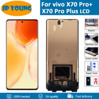 Original 6.78''AMOLED For vivo X70 Pro Plus V2145A LCD Display Touch Screen Digitizer Assembly Replacement for X70Pro+ V2114 LCD