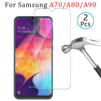 Case for samsung a70 a80 a90 Full Cover Tempered Glass Screen Protector Phone safety on galaxy a 70 80 90 coque protective film