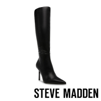 STEVE MADDEN-LADYBUG 素面尖頭細根長靴-黑色