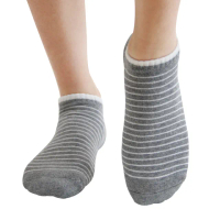 【BVD】6雙組-條紋毛巾底女踝襪(B208襪子-女襪)