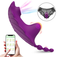 Wearable Vibrator 9 Modes Sucking Vibrating APP Bluetooth Clit G Spot Stimulator Bee Invisible Panties Flirting Women Play Goods