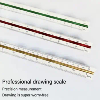 30CM Student Design Ruler Drafting Tool Scale Ruler Architect Engineer Triangular Ruler Technical Ruler