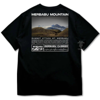 Kaos Pendaki GUNUNG MERBABU | Baju Distro Outdoor Hiking Explore Magelang Tshirt Mountain Series - T