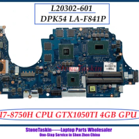 StoneTaskin Original L20302-601 For HP Pavilion Gaming 15-CX Laptop Motherboard I7-8750H CPU GTX1050TI 4GB GPU Tested