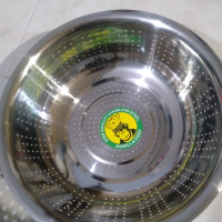 Rá lỗ inox Cao cấp, rá lỗ lớn, rá  lỗ nhỏ cao cấp không sét rỉ size 36cm.