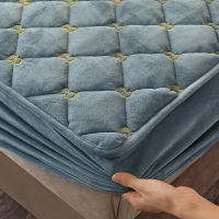 2021年新款高端牛奶珊瑚絨床笠單件夾棉床罩床墊席夢思保護罩全包