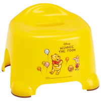 小禮堂 迪士尼 小熊維尼 塑膠兒童浴椅 淋浴椅 矮凳 小椅子 (黃 汽球)