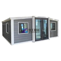 Waterproof 40ft Prefab Modern Expandable Container House Double Wing Foldable Container House