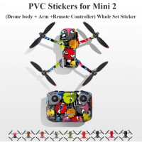for DJI Mini 2/Mini 2 SE Camera Drone Decals PVC Stickers Protective Film Scratch-proof Decals Skin Accessories for DJI Mini 2