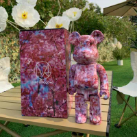 Bearbrick 400% Pink Cherry Blossom Color Packing Box Trendy Toy Doll Be@rbrick 28cm Collection Gift Desktop Doll ABS Material