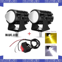 Lampu Tembak Sorot Laser LED D2 Mini projie 1 mata Hi-Lo 2 Warna (Putih Kuning) 20 WATT DC 12volt un