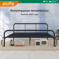 Etife Besi Minimalis Tempat Tidur Bed Frame Baja Karbon Kuat & Kokoh Divan Dipan Yang Tebal Dan Teba
