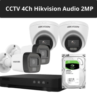 Paket CCTV 4 Titik Kamera HIKVision Audio 2MP