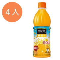美粒果 柳橙果汁飲料 450ml (4入)/組【康鄰超市】