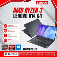 LAPTOP MULTITASKING TERBARU LENOVO IP V14 G4 AMN AMD RYZEN 3 RAM 8GB SSD 256GB AMD RADEON 14"FHD WIN