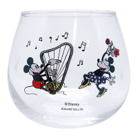 【sunart】迪士尼 復古漫畫系列 不倒翁玻璃杯 米奇&amp;米妮(餐具雜貨)
