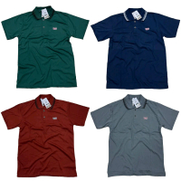 kaos berkerah dewasa paket 3 pcs katun kaos cowo katun polos Santai Slim-fitting Hitam Pria Distro M