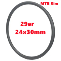 24x30 MTB Rim XC Super Light Asymmetric Bicycle Wheel Rim UD Matte 28 Holes MTB Carbon Rim 29er 24mm Depth 30mm Width XC Mtb Rim