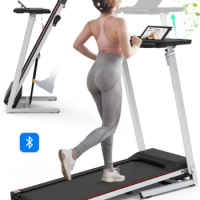 US Stock Folding Treadmill with Desk for Home - 265lbs Foldable Treadmill Running Machine, Electric Treadmill