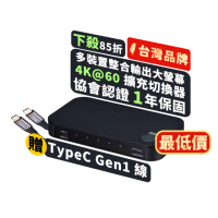 【PX 大通】HC2-410 4K高畫質 Type C/HDMI 4進1出 切換分配器