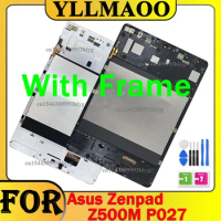 LCD Display Panel Screen With Frame Monitor Touch Digitizer For ASUS ZenPad 3S Z10 Z500M P027 Glass Assembly Repair Replace