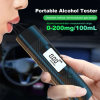 Professional Breath Alcohol Tester Digital Alcohol Tester High Sensitivity Handheld Digital Breathalyzer Portable Alcohol Tester