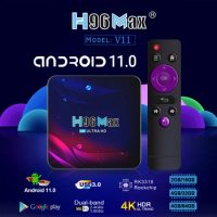 H96 Max V11 Smart TV Box Android 11 4GB 32GB 4K HD Play 5G Wifi Bluetooth Receiver Media Player