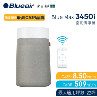 Blueair 抗PM2.5過敏原空氣清淨機 Blue Max 3450i空氣清淨機 22坪(3432111100)