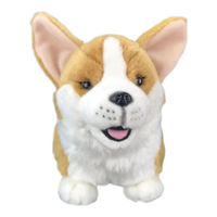 Fluffy Dog Stuffed Toy Simulation Puppy Model Functional Meticulous Workmanship Corgi Dog Plush Doll