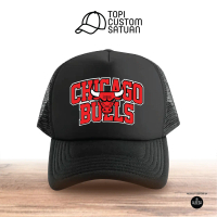 Topi custom satuan unisex untuk remaja dan dewasa/ basket/ chicago bulls