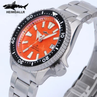 Heimdallr Brand Titanium SKX007 Dive Watch Men Orange Dial Sapphire 20Bar Luminous NH35 Luxury Automatic Mechanical Watch reloj