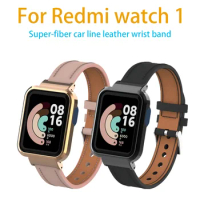 Leather Strap For Red Xiaomi Mi Watch 1 Lite Poco Watch Bracelet For Redmi Watch 1 Lite Wristband Belt Smartwatch Accessories