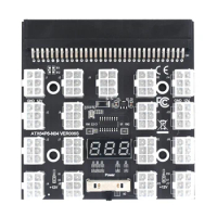 Breakout Board 17 Port 6Pin LED Display Power Module Server Card Adapter for HP 1200W 750W PSU GPU Miner Mining BTC ETH