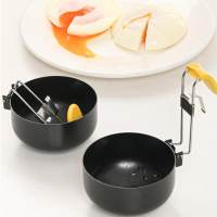 2Pcs Collapsible Egg Poacher With Handle – Non-Stick Steam Egg Cooker  Heat-Resistant Folding Egg Bo