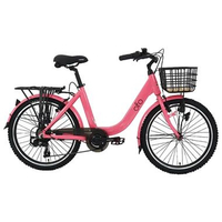 Sepeda Keranjang Pacific Ofo 7 Speed Ukuran 24 Inci Sakura